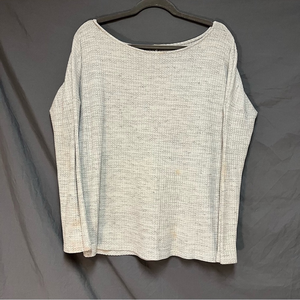 Amelia James Off the Shoulder Gray Sweatshirt